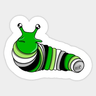 Aromantic Pride Fidget Slug Sticker